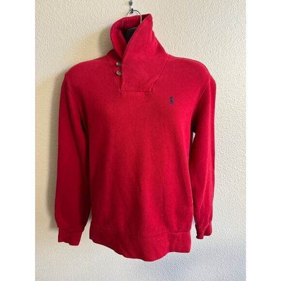 Vintage Polo Ralph Lauren Men's Red Sweater Sz Medium EUC Cotton 41381‎ - Picture 2 of 6
